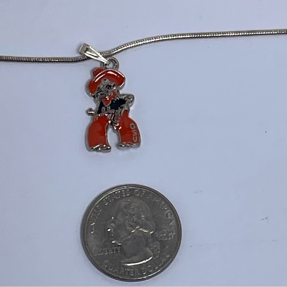 Pistol Pete OSU Pendant Silver Tone Necklace - Picture 7 of 8